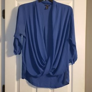 Blue Cross Front Blouse